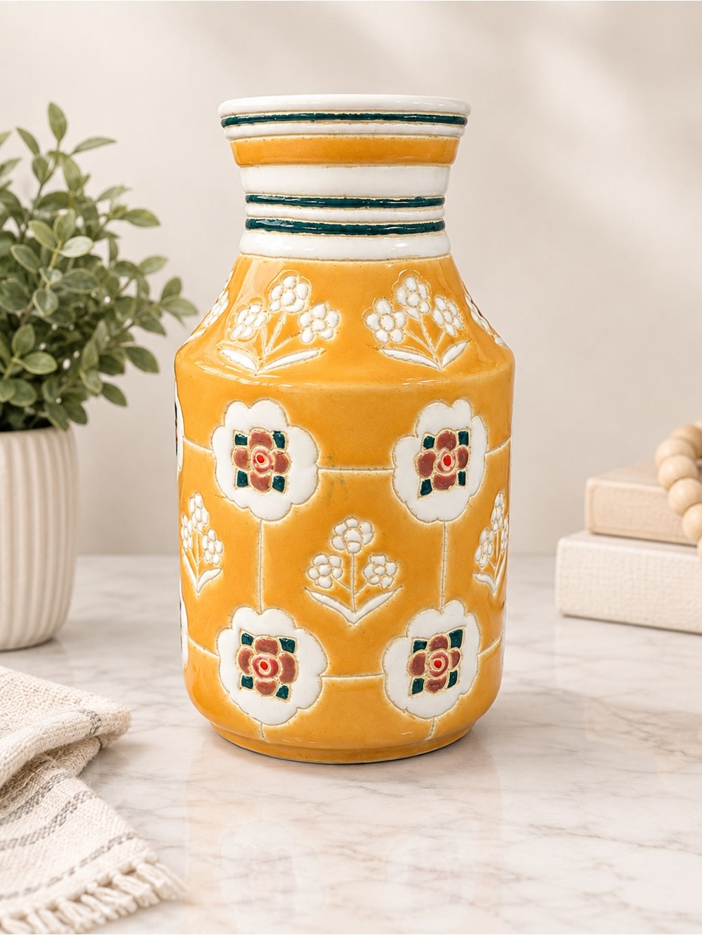 Anthropologie Lotta Vase Yellow